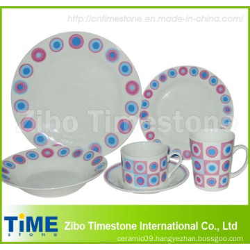 24PCS Porcelain Decaled Dinner Set (627037)